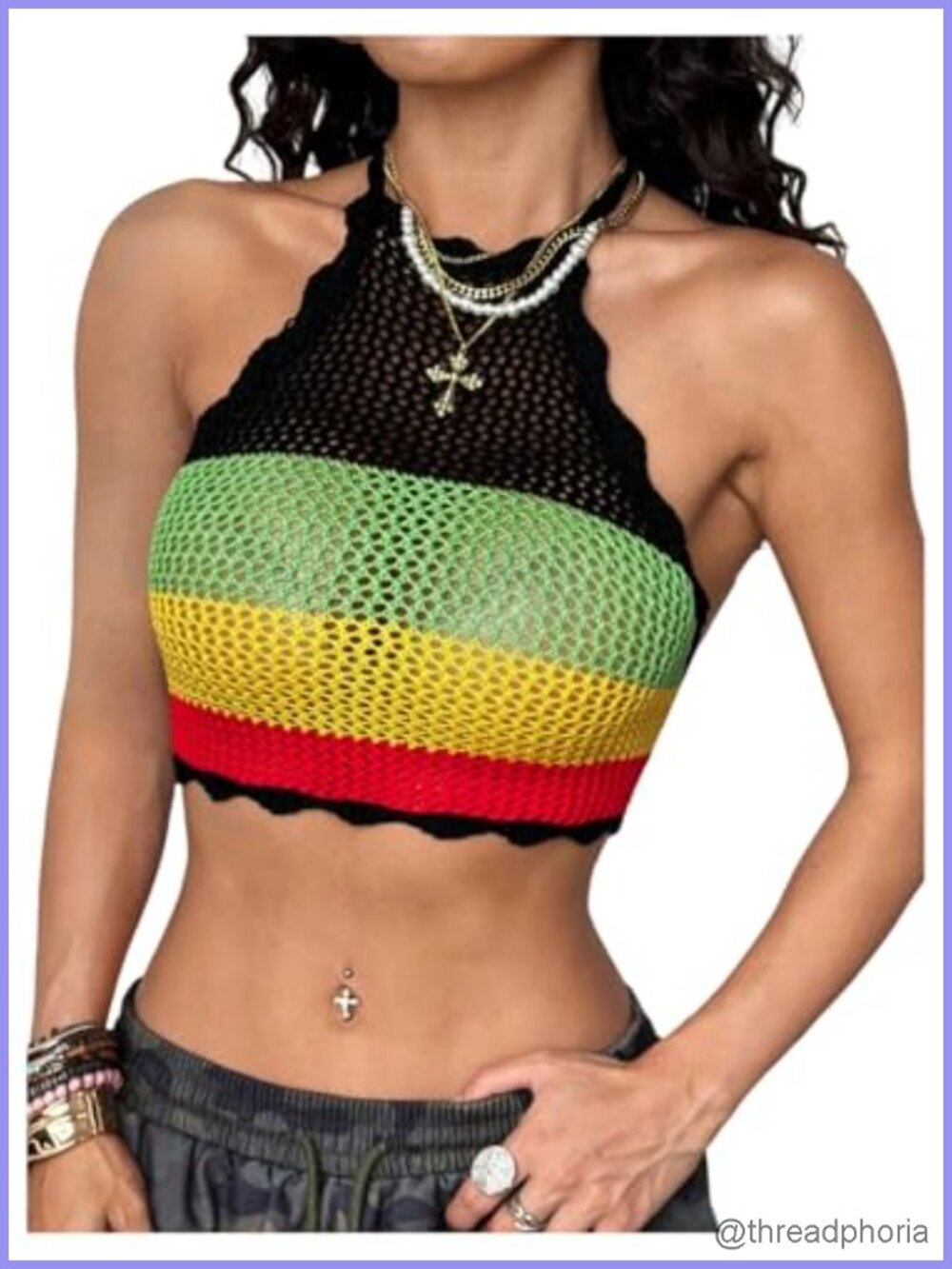 Women's Halter Knit Sweater Vest Sleeveless Hollow Out Cropped Top